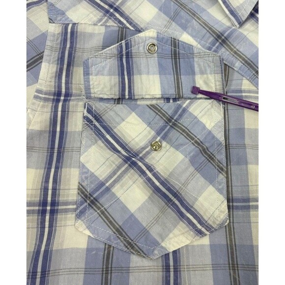 Levi Strauss Western Pearl Snap Plaid Shirt Cowboy Ranch Rodeo Yellowstone XXL - Picture 8 of 16